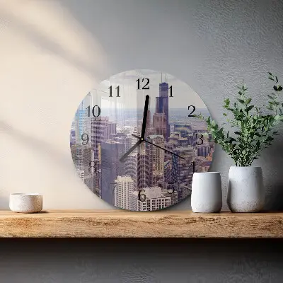 Klok glas met opdruk rond Horizon