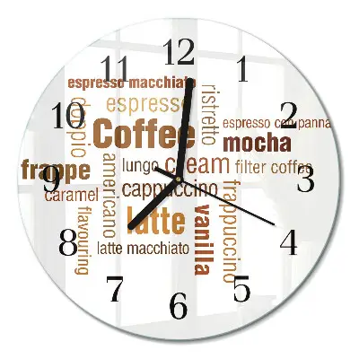 Ronde glazen klok Koffie
