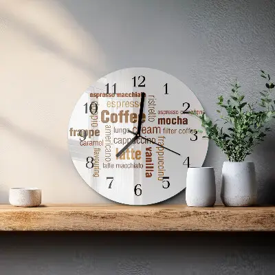 Ronde glazen klok Koffie