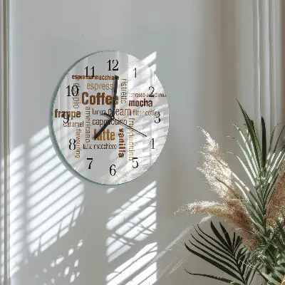 Ronde glazen klok Koffie
