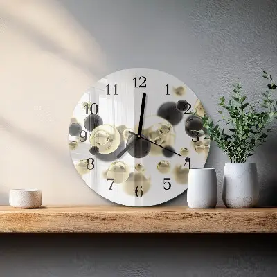 Wandklok glas decoratie rond Abstractie