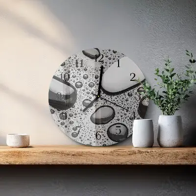 Klok glas met opdruk rond Stenen