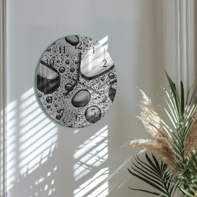 Klok glas met opdruk rond Stenen