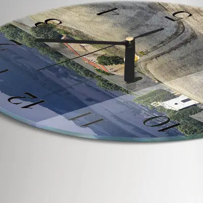 Ronde glazen klok Landschap