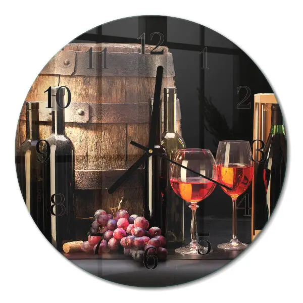Ronde glas klok Een wijnvat