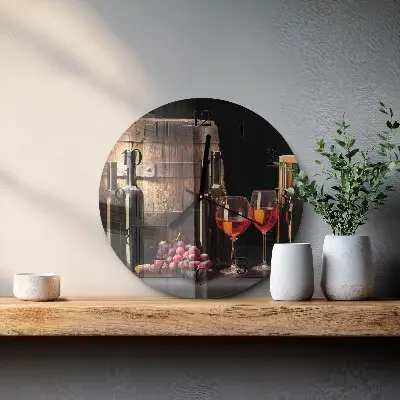 Ronde glas klok Een wijnvat