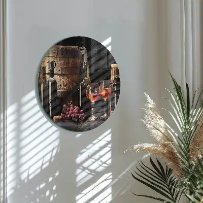 Ronde glas klok Een wijnvat
