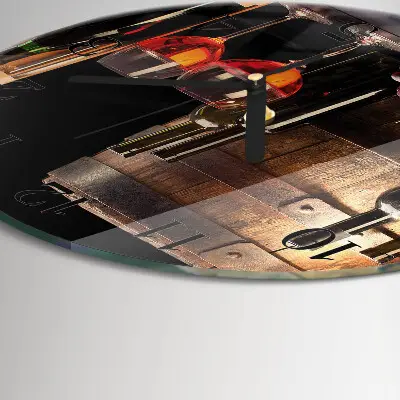 Ronde glas klok Een wijnvat