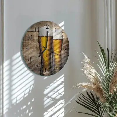 Ronde glazen klok Bier