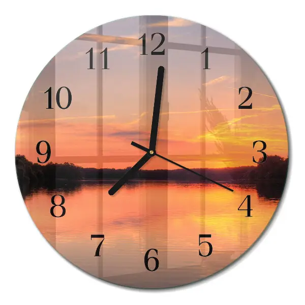 Ronde glas klok Zonsondergang