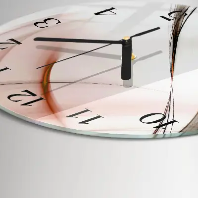 Ronde glazen wandklok Abstractie