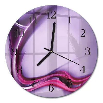 Wandklok glas decoratie rond Abstractie