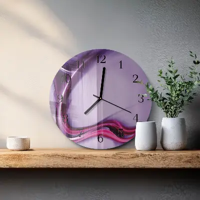 Wandklok glas decoratie rond Abstractie