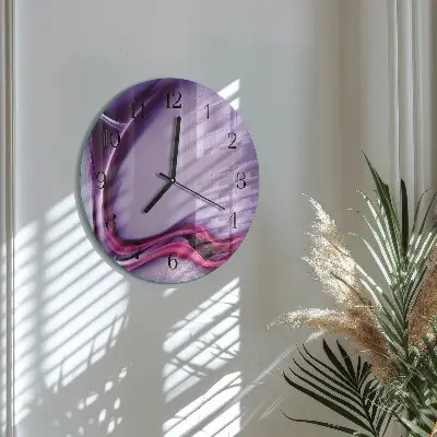 Wandklok glas decoratie rond Abstractie