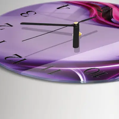 Wandklok glas decoratie rond Abstractie
