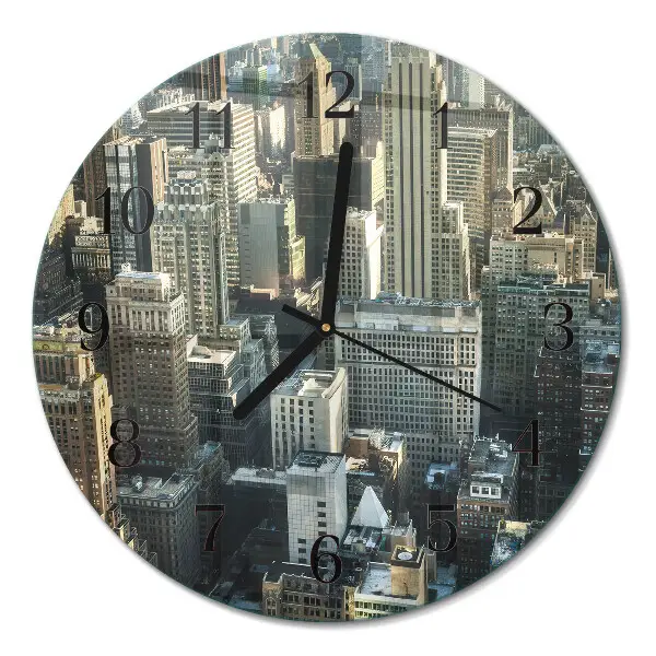 Wandklok glas decoratie rond Horizon