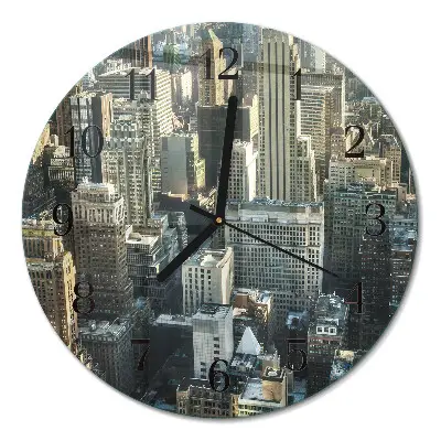 Wandklok glas decoratie rond Horizon