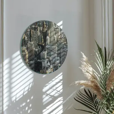 Wandklok glas decoratie rond Horizon
