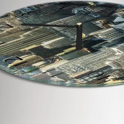 Wandklok glas decoratie rond Horizon