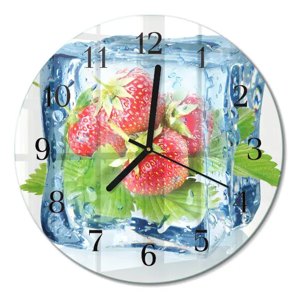 Ronde glas klok Aardbeienijs