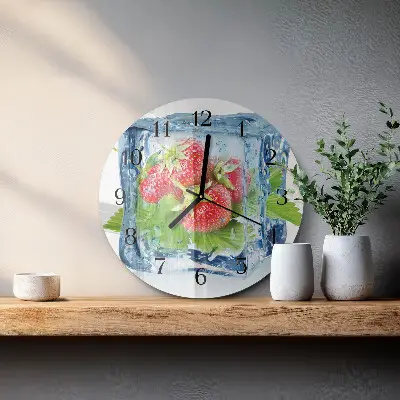 Ronde glas klok Aardbeienijs