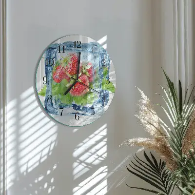Ronde glas klok Aardbeienijs