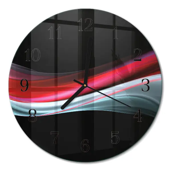 Wandklok glas decoratie rond Abstractie
