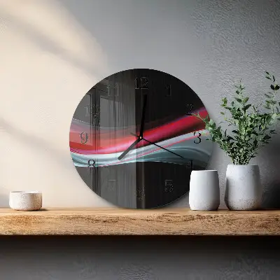 Wandklok glas decoratie rond Abstractie