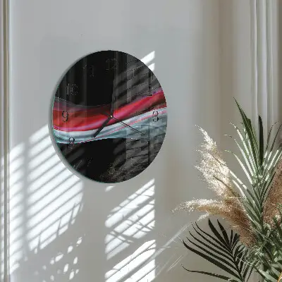 Wandklok glas decoratie rond Abstractie