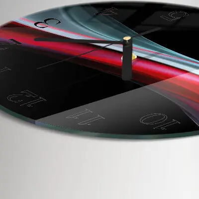 Wandklok glas decoratie rond Abstractie
