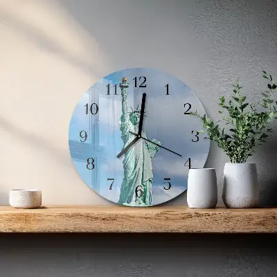 Ronde glas klok Vrijheidsbeeld