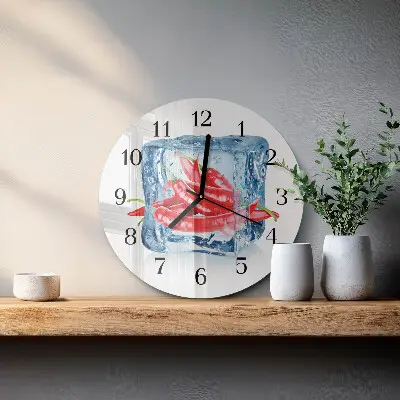 Ronde glazen klok Chili met ijs