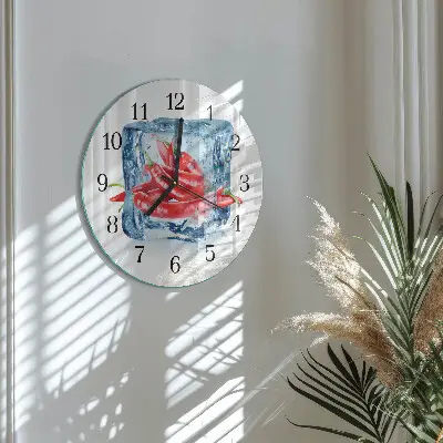 Ronde glazen klok Chili met ijs