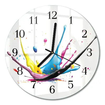 Wandklok glas decoratie rond Kleur
