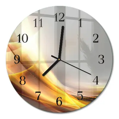 Ronde glazen klok Abstractie