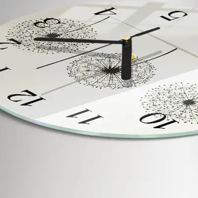 Ronde glas klok Abstractie