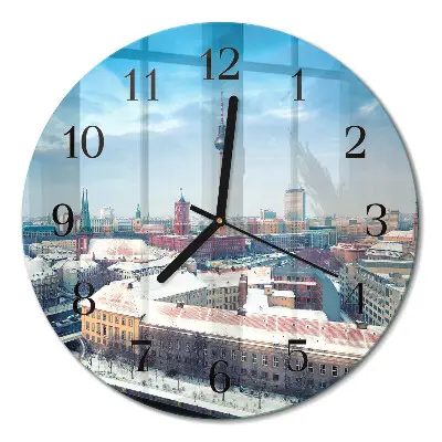 Klok glas met opdruk rond Winterstad