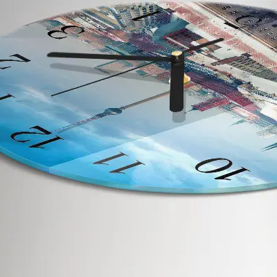 Klok glas met opdruk rond Winterstad