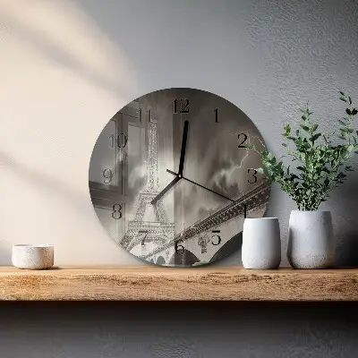 Ronde glazen wandklok Parijs