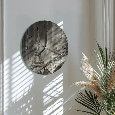 Ronde glazen wandklok Parijs