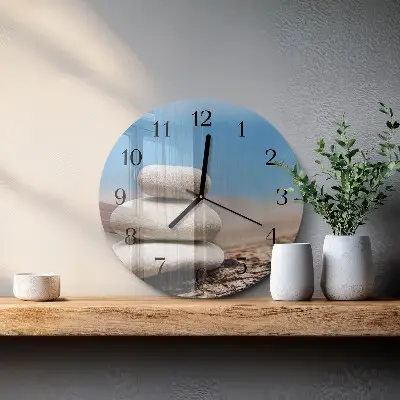 Klok glas met opdruk rond Stenen