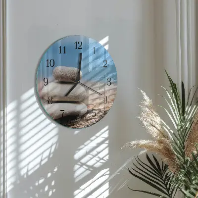 Klok glas met opdruk rond Stenen