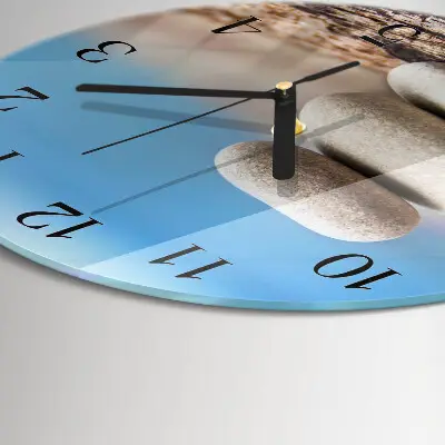 Klok glas met opdruk rond Stenen