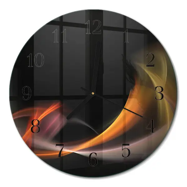 Wandklok glas decoratie rond Abstractie