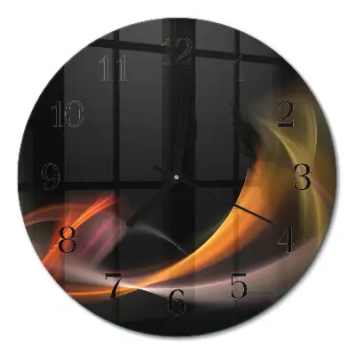 Wandklok glas decoratie rond Abstractie