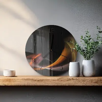 Wandklok glas decoratie rond Abstractie
