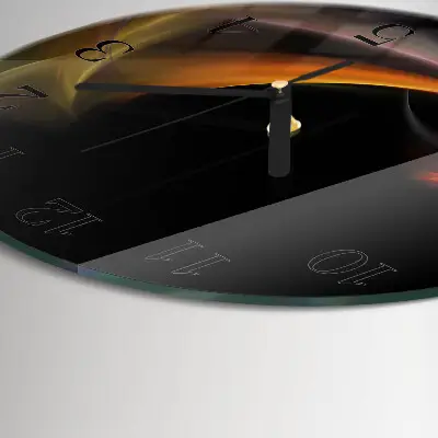 Wandklok glas decoratie rond Abstractie