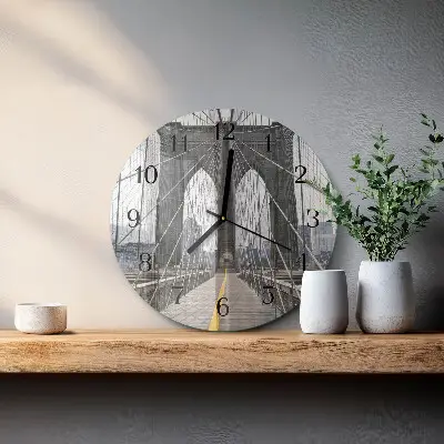 Ronde glas klok Brooklynbrug