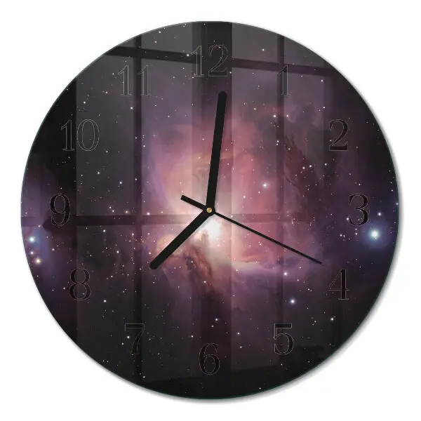 Klok glas met opdruk rond Kosmos