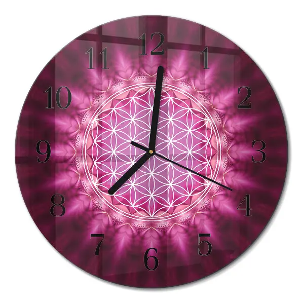 Wandklok glas decoratie rond Abstractie